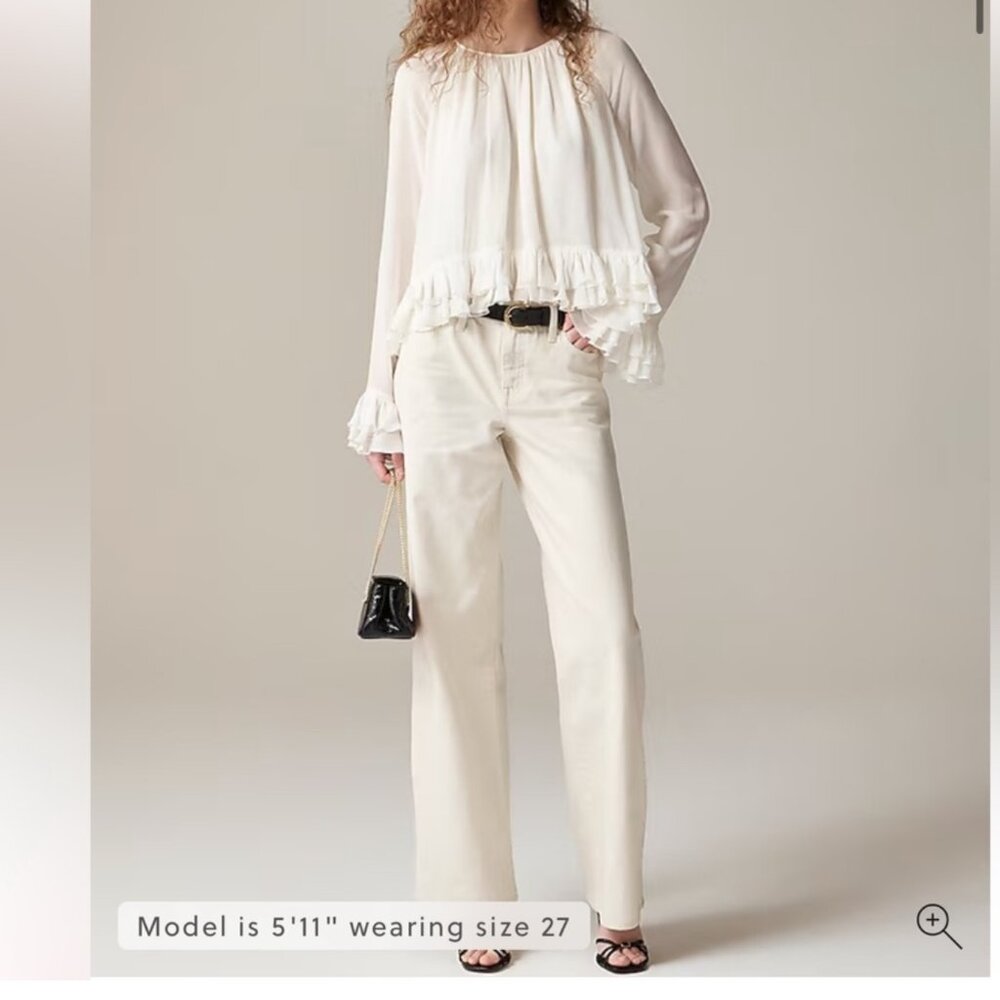 NWT J. Crew '84 Low Rise Wide-Leg Jean 26T